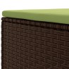 5-tlg. Garten-Lounge-Set mit Kissen Braun Poly Rattan