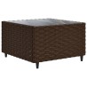 7-tlg. Garten-Lounge-Set mit Kissen Braun Poly Rattan