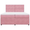 Boxspringbett mit Matratze Rosa 200x200 cm Samt