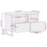 TV-Schrank Braun 70x34x46 cm Massivholz Mango