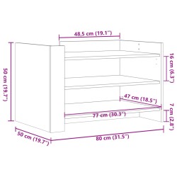 Couchtisch Sonoma-Eiche 80x50x50 cm Holzwerkstoff