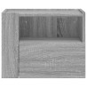 Wand-Nachttische 2 Stk. Grau Sonoma 45x30x35 cm