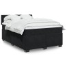 Boxspringbett mit Matratze Schwarz 140x190 cm Samt