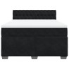 Boxspringbett mit Matratze Schwarz 140x190 cm Samt