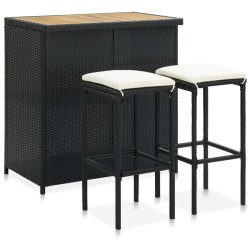 3-tlg. Bar-Set Poly Rattan...