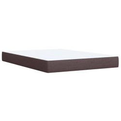 Boxspringbett mit Matratze Dunkelbraun 140x190 cm Stoff