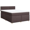 Boxspringbett mit Matratze Dunkelbraun 140x190 cm Stoff