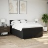 Boxspringbett mit Matratze Schwarz 160x200 cm Stoff