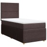 Boxspringbett mit Matratze Dunkelbraun 90x190 cm Stoff