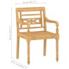 4-tlg. Garten-Lounge-Set Massivholz Teak