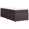 Boxspringbett mit Matratze Dunkelbraun 90x190 cm Stoff