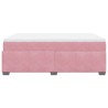 Boxspringbett mit Matratze Rosa 140x190 cm Samt