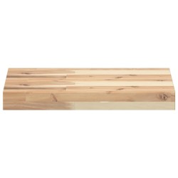 Schweberegale 2 Stk. 60x30x4 cm Massivholz Akazie Unbehandelt