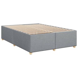 Boxspringbett mit Matratze Hellgrau 160x200 cm Stoff