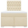 Boxspringbett mit Matratze Creme 120x190 cm Stoff