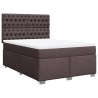 Boxspringbett mit Matratze Dunkelbraun 140x190 cm Stoff