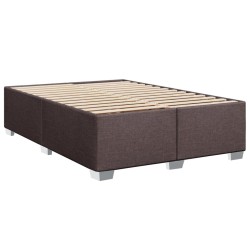 Boxspringbett mit Matratze Dunkelbraun 140x190 cm Stoff