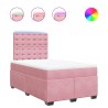 Boxspringbett mit Matratze Rosa 120x190 cm Samt