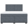 Boxspringbett mit Matratze Dunkelgrau 180x200 cm Samt