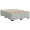 Boxspringbett mit Matratze Hellgrau 140x190 cm Samt