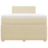 Boxspringbett mit Matratze Creme 120x200 cm Stoff