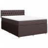 Boxspringbett mit Matratze Dunkelbraun 140x190 cm Stoff