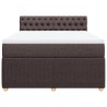 Boxspringbett mit Matratze Dunkelbraun 140x190 cm Stoff