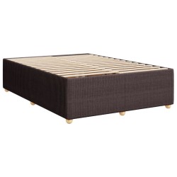 Boxspringbett mit Matratze Dunkelbraun 140x190 cm Stoff