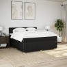 Boxspringbett mit Matratze Schwarz 200x200 cm Stoff