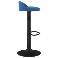 Barhocker 2 Stk. Blau Samt