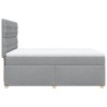 Boxspringbett mit Matratze Hellgrau 140x190 cm Stoff