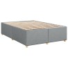 Boxspringbett mit Matratze Hellgrau 140x190 cm Stoff