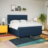 Boxspringbett mit Matratze Blau 180x200 cm Stoff