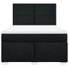 Boxspringbett mit Matratze Schwarz 140x190 cm Stoff