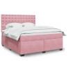 Boxspringbett mit Matratze Rosa 180x200 cm Samt