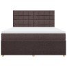 Boxspringbett mit Matratze Dunkelbraun 180x200 cm Stoff