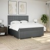 Boxspringbett mit Matratze Dunkelgrau 180x200 cm Stoff