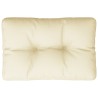 Palettenkissen Creme 50x40x12 cm Stoff