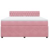 Boxspringbett mit Matratze Rosa 180x200 cm Samt