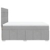 Boxspringbett mit Matratze Hellgrau 140x190 cm Stoff