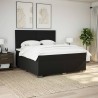 Boxspringbett mit Matratze Schwarz 180x200 cm Stoff