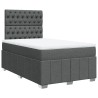 Boxspringbett mit Matratze Dunkelgrau 120x200 cm Stoff