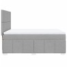 Boxspringbett mit Matratze Hellgrau 160x200 cm Stoff