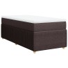 Boxspringbett mit Matratze Dunkelbraun 100x200 cm Stoff