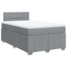 Boxspringbett mit Matratze Hellgrau 120x200 cm Stoff