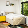 Boxspringbett mit Matratze Creme 120x200 cm Stoff