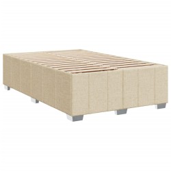 Boxspringbett mit Matratze Creme 120x200 cm Stoff