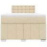 Boxspringbett mit Matratze Creme 120x200 cm Stoff