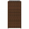 Pflanzkübel Braun 30x30x60 cm Poly Rattan