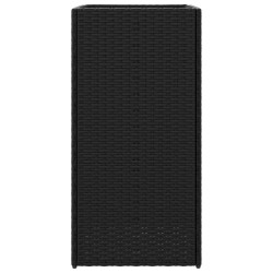 Pflanzkübel Schwarz 40x40x80 cm Poly Rattan